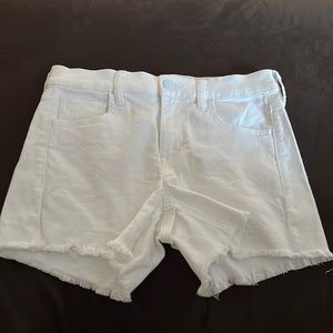 whiter jean shorts